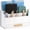 White B, variant on Brown Wood Desk Organizer and Accessories with Drawer, Bill Mail Organizer and File Mail Holder for Office Supplies, Desk Accessories & Workspace Organizers