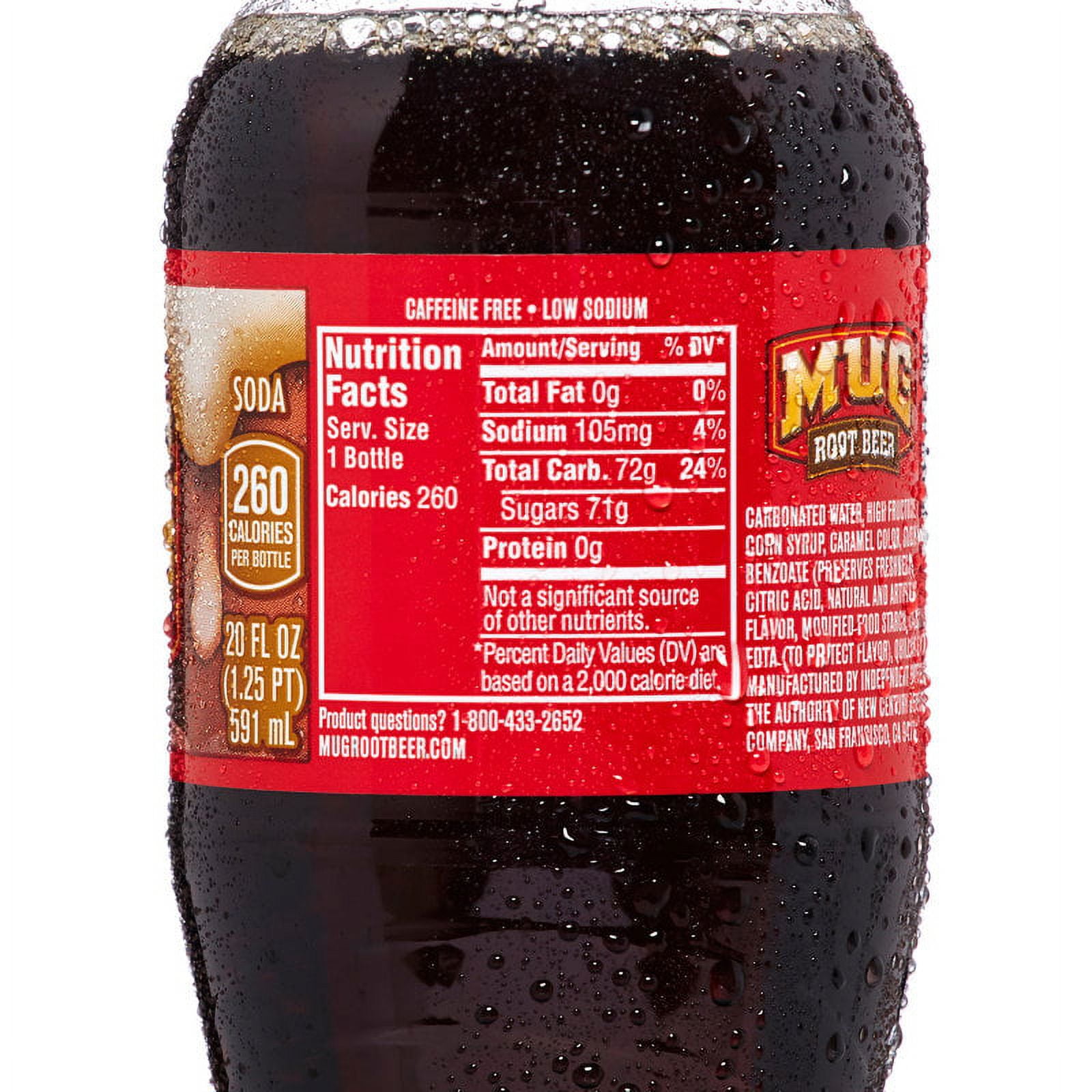 Mug Root Beer Soda 20oz Bottles (Pack of 24)