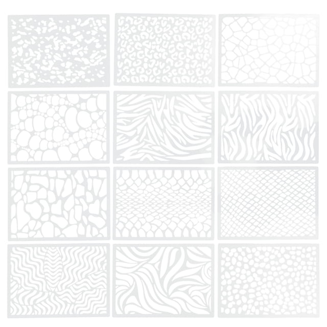 MasteelfCA 12 Pcs Pochoirs à Motifs Réutilisables pour Dessins Artisanaux DIY