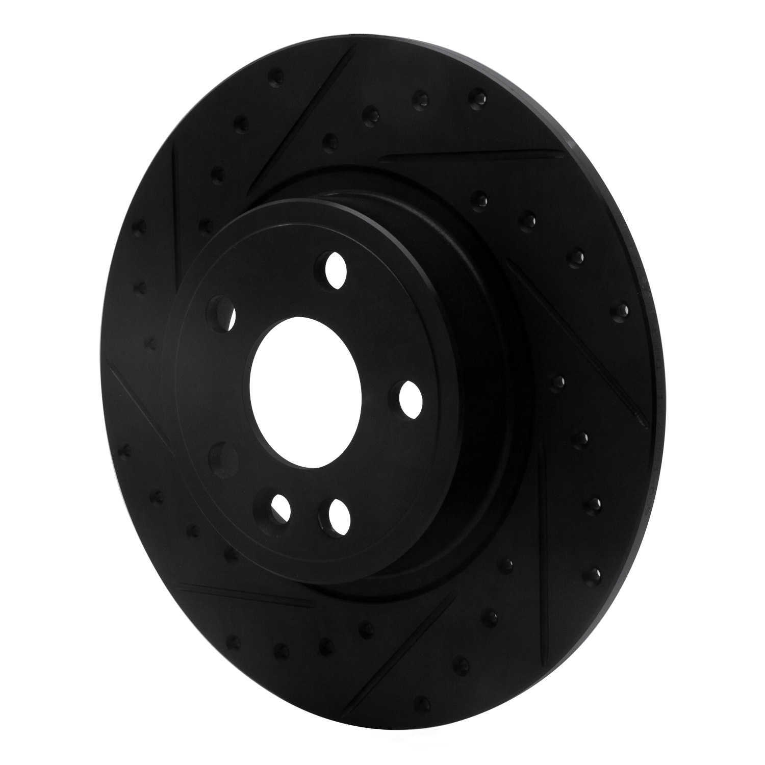 Dynamic Friction Company 633-11027L DFC Brake Rotor - Drilled And Slotted - Black