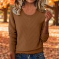 thumbnail image 2 of MESSUEN Pull Over Sweaters Womens Winter Sweaters for Women Long Sleeve Undershirt for Women Winter Sweaters Fall Long Sleeve Tops for Women Sweater Women Brown L, 2 of 5