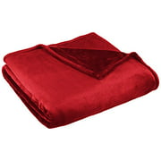 Northpoint, Cashmere Plush Velvet Blanket, Full/Queen, Burgundy - 11885