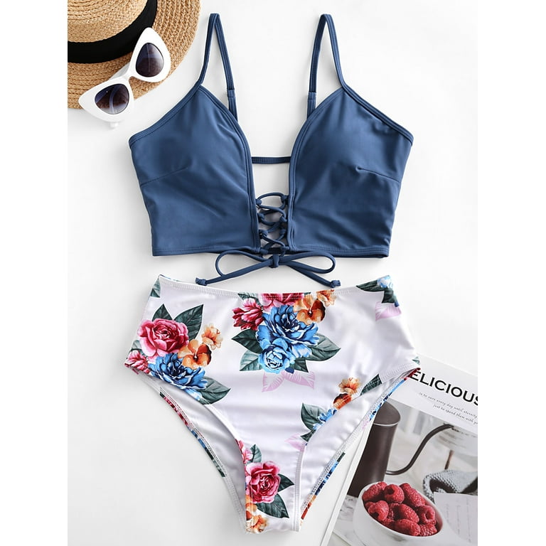 Zaful swimwear hotsell high waisted