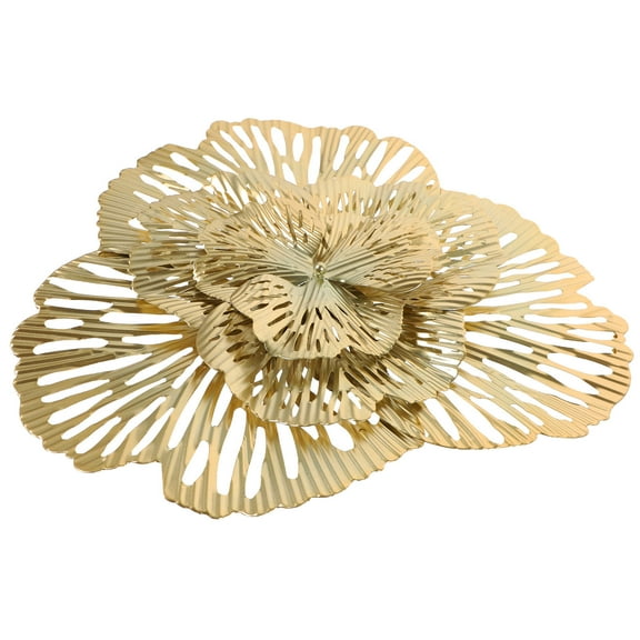 PTOOTP Metal Wall Decor Flower Wall Art Golden 1Pack For Birthday Party Wedding Other Gatherings