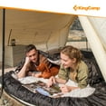 thumbnail image 5 of KingCamp Double Sleeping Bag with 2 Pillows Water-resistant 2-in-1 Double Sleeping Bag 3 Season for Adult Camping(Black,6.8℉-41℉), 5 of 7