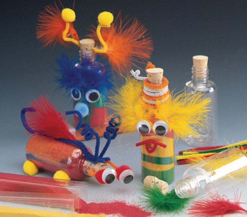 EduCraft® Sand Art Monsters Craft Kit (Pack of 24)