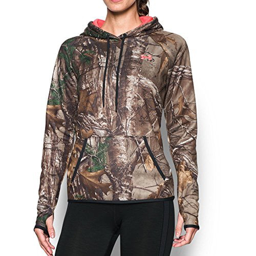 pink camo under armour hoodie