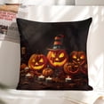 thumbnail image 6 of Pumpkin Lantern Linen toss pillowcase Decoration pillowcase Gift preferred 20x20" Cushion cover 4 set Sofa pillowcase Sofa bedroom living room car, 6 of 8