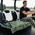 thumbnail image 5 of XYZCANDO Tropical Bigfoot Golf 2-Seat Golf Cart Seat Cover | Non-Slip Washable Terry Cloth with 4 Pockets | Universal Fit Gift for Golf Lovers, 5 of 7