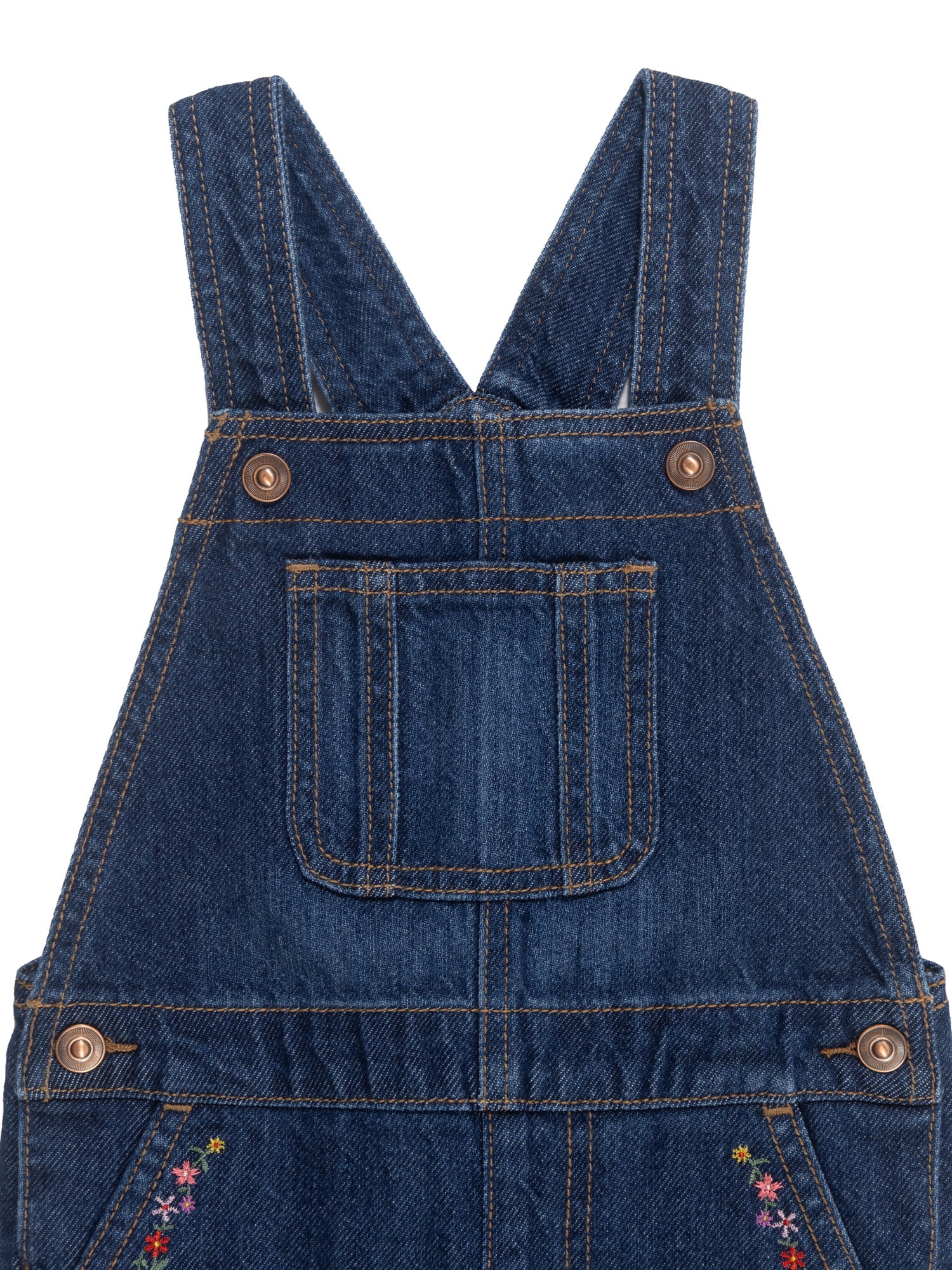 Wonder Nation Toddler Girl Denim Overall, Sizes 12M-5T