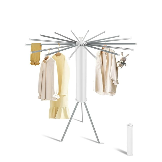 Tendedero Trípode, Tendedero Plegable Portátil, Soporte para Ropa de Interior y Exterior, Ahorra Espacio, para Balcón Dormitorio Lavandería Viaje