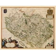thumbnail image 2 of Blaeu 18x15 Black Ornate Wood Framed with Double Matting Museum Art Print Titled - Burgundy Region France - Blaeu 1662, 2 of 4