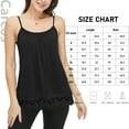 thumbnail image 7 of CARCOS Tank Tops with Built in Bras for Women Plus Size Summer Cami Swing Lace Flowy Adjustable Spaghetti Strap Camisole Top White,Medium, 7 of 7