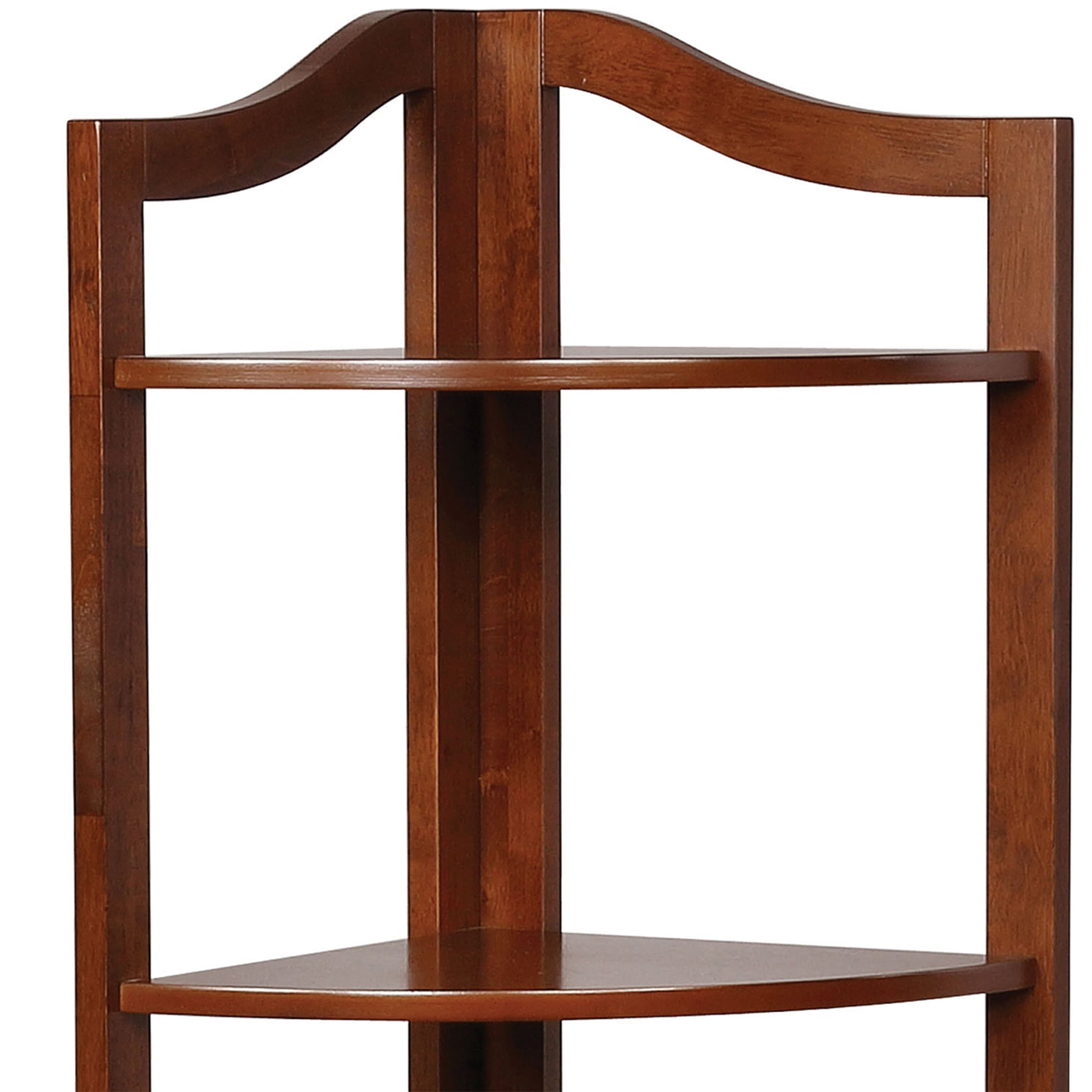 Furniture of America Emery Transitional 5-Shelf Corner Stand, Oak