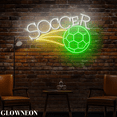 thumbnail image 3 of Glowneon Soccer Led Light Up, Soccer Sport Shop Club Neon Wall Decor, 3 of 5