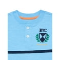 thumbnail image 6 of Wonder Nation Toddler Boy's Short Sleeve Striped Henley T-Shirt, Sizes 12M-5T, 6 of 6