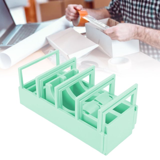 Distributeur de Ruban de Bureau, Support de Ruban de Bureau Extensible Outil de Distribution de Ruban à Double Rouleau avec 2 Rouleaux de Rubans pour Emballer les Commandes, l'Artisanat et l'Emballage de Cadeaux