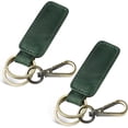 thumbnail image 1 of Genuine Leather Car Keychain Universal Keychain Unisex Leather Keychain Holder, 1 of 5