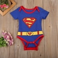 thumbnail image 2 of Diconna Baby Boys Superman Clothes Set, Infant Short Sleeve Romper + Cloak, 2 of 6