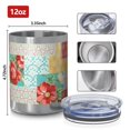 thumbnail image 3 of 12oz Tumblers Pioneer Flower Vacuum Insulated Stainless Steel Travel Tumbler Cups Mug with Lid and Straw for Beer,Coffee,Beverages with Cleaning Brush for Cold & Hot Drinks, 3 of 5