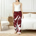 thumbnail image 6 of Lsque Christmas Buffalo Plaid Print Women's Pajama Pants, Lounge Pant - Comfortable Home Wear,Elastic Waistband, Stylish Design-Medium, 6 of 9