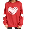 thumbnail image 5 of Women'S Valentines Sweatshirts Love Heart Graphic Long Sleeve Shirts Casual Crew Neck Pullovers Plus Size Tops, 5 of 9