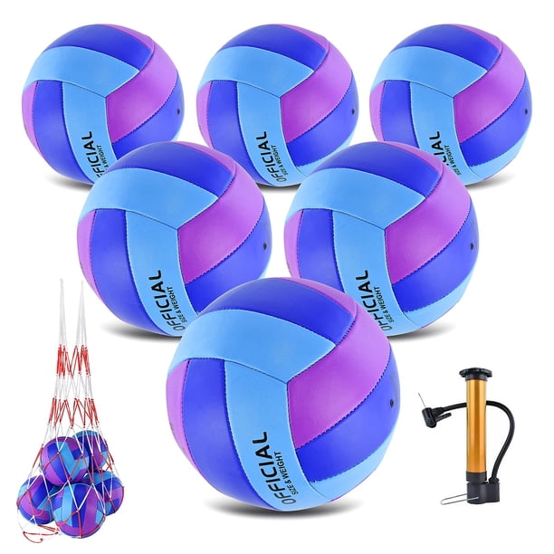 Juego de 6 balones de voleibol ELKCIP, tamaño 5, suaves e impermeables