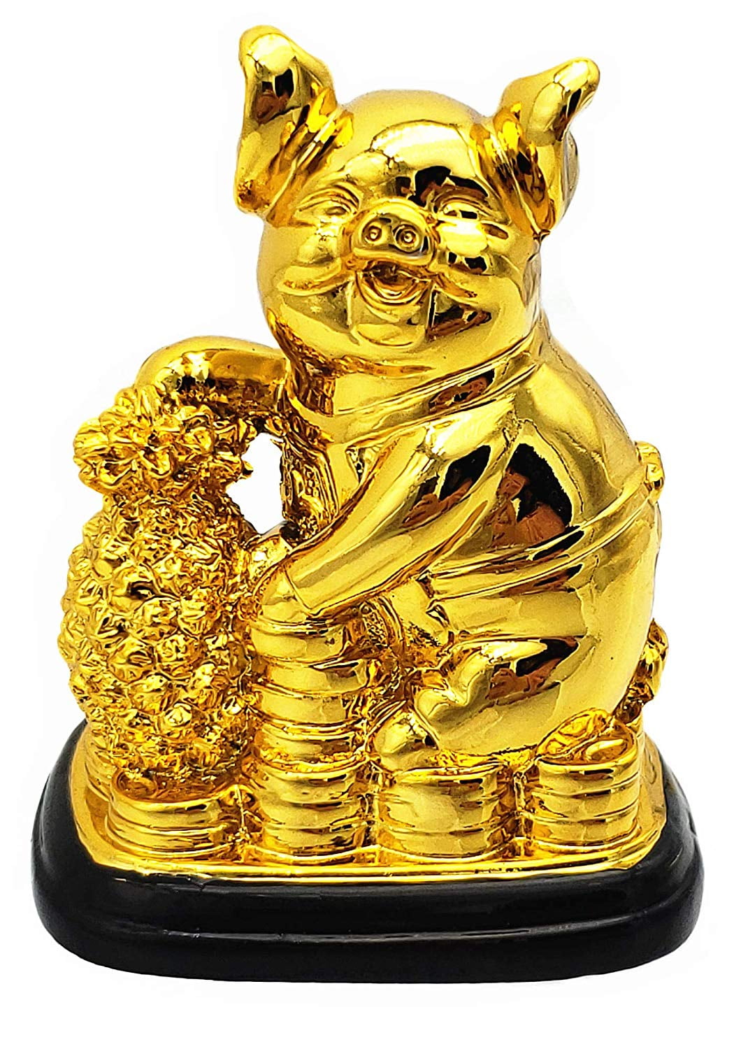 Feng Shui 2019 Chinese Zodiac Pig/Boar Statue Figurine Decoration for Wealth Luck (with