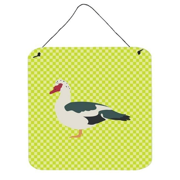 Muscovy Duck Green Wall or Door Hanging Prints, 6 x 6 in.