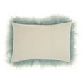 thumbnail image 3 of Nourison Couture Fur Tibetan Sheepskin Celadon Throw Pillow, 14" x 20", 3 of 6
