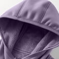 thumbnail image 5 of Kukoosong Women's Hooded Fleece Jacket, Full Zip Long Sleeve Warm Polar Fleece Coat with Zipper Side Pockets, Casual Lightweight Outerwear for Fall Winter Daily and Outdoor Wear, 5 of 7