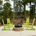 thumbnail image 6 of Greforg Outdoor Oversized Patio Rocking Chair Set of 4, HDPE Weather Resistant Porch, Garden Lawn Rocker,Green, 6 of 7