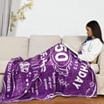thumbnail image 4 of Kainsy 100th Birthday Gifts For Women 1925, Birthday Throw Blanket, Gifts for Women Turning 100, 100 Year Old Birthday Gifts, 100th Birthday Decoration for Wife Grandma, Purple(50"x60"), 4 of 7
