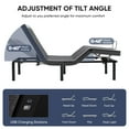thumbnail image 6 of edx Adjustable Bed Frame, Individually Tilting Head and Foot with 2 USB Ports, Wireless Remote, Quiet Motor, Queen Size, 6 of 9