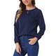 thumbnail image 4 of CAMISAS DE TRABAJO CHIC PARA MUJER INSPIRADAS, CAMISA DE CHIFFON DE MANGA LARGA CON ESCOTE EN FORMA DE LLAVE, BLUSA ELEGANTE XS AZUL OSCURO, 4 of 5