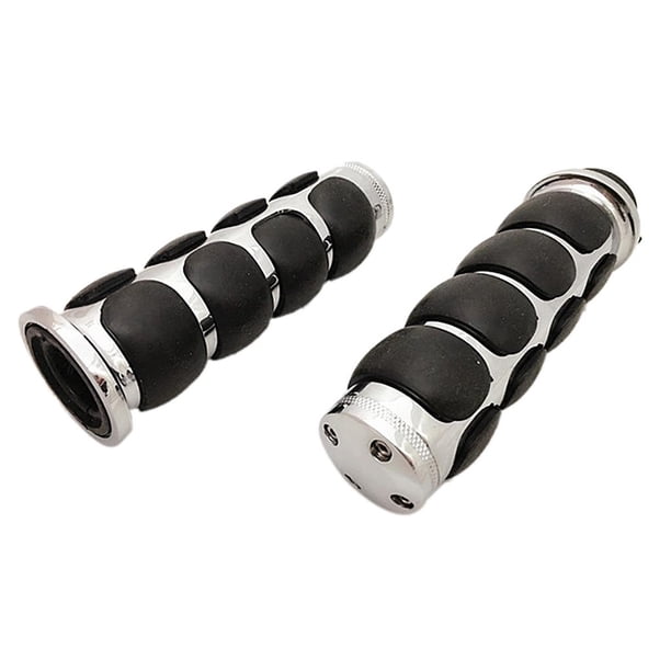 Par de puños universales de aluminio para acelerador de motocicleta con manillar de 1 pulgada.