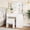 White, variant on Zzistar Vanity Desk with Mirror and LED Light, Vanity Desk with 4 Drawers, Power Outlet, Storage Stool, Storage Shelves & Hair Dryer Holder, Adjustable 3 Lighting Mode, Makeup Vanity Set for Bedroom
