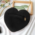 thumbnail image 6 of Furry Purse for Girls,Heart Shaped Fluffy Faux Fur Handbag for Women,Soft Small Shoulder Bag Clutch Purse,Heart Purses for Women with Chain Crossbody,Unique Plush Purses for Women Valentine, 6 of 9