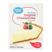 Great Value No Bake Dessert Mix, Original Cheesecake, 11.1 oz