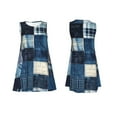 thumbnail image 7 of Logiee Indigo Patchwork Quilt Print Summer Dresses for Women,Beach Sleeveless Flowy Pocket Tshirt Tank Sundresses,Women's Sleeveless Dress, 7 of 7