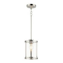 1 Light Mini Pendant-11.25 inches Tall and 6.75 inches Wide-Satin Nickel Finish Bailey Street Home 93-Bel-4601380