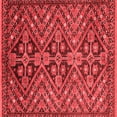thumbnail image 1 of Ahgly Company Machine Washable Indoor Square Abstract Red Modern Area Rugs, 6' Square, 1 of 4