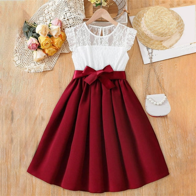 TopLLC Robe à Manches Courtes à Col Rond pour Filles, Décontractée, Sans Manches, à Col Rond, à Bretelles, Ample, à Boutons, Imprimée, Jupes Courtes, Ensembles de Robes, Robe pour Fille