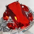 thumbnail image 6 of SmartBy Wide Exquisite Workmanship Women Ring Alloy Faux Gem Rhinestone Wedding Band Jewelry Accessory, 6 of 8