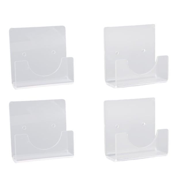 Soporte De La Varilla De Ducha Acrílica De 4 Piezas, Asegura Varillas Con Adhesivo O Soporte De Tornillo, Previene El Daño De La Pared, Se Adapta A 1 A 2.5 Pulgadas De Diámetro,