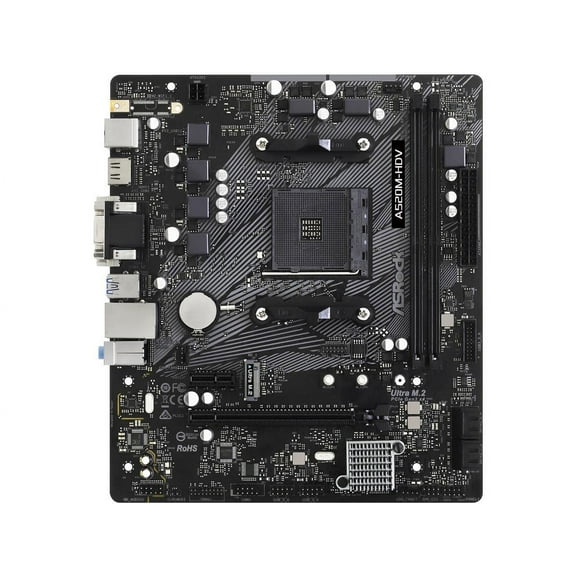 ASRock A520M-HDV AM4 AMD A520 SATA 6Gb/s Micro ATX AMD Motherboard