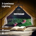 thumbnail image 5 of Portable Camping Fan with LED Lantern, 24HRS Running 8inch Rechargeable Tent Fan, Powerful 3-Speed 180° Rotate with Hook, Quiet for Outdoor RV Travel Fishing Hurricane Emergency Power Outage, 5 of 8