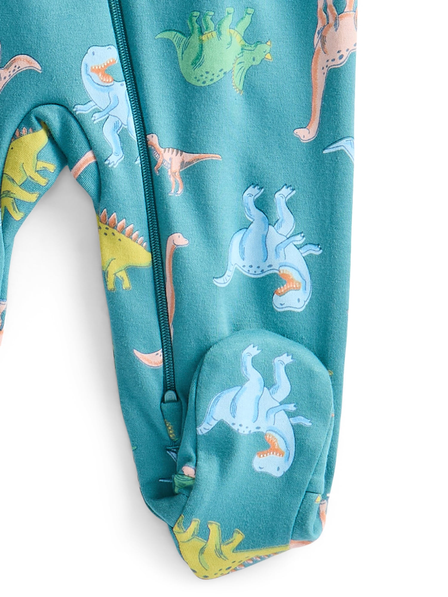 Wonder Nation Organic Cotton Baby Unisex Zip Front Footed Sleep N Play Pajamas, Sizes Preemie-6/9 Months