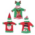 thumbnail image 3 of Toddmomy Wine Bottle Sweater Clothes Red 17x13cm Fabric Hat Shape For Holiday Gathering 3Pcs, 3 of 8