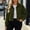 *Army Green, variant on ClodeEU Women's Lapel Long Sleeve Button Down Cropped Corduroy Jacket,Casual Loose Coat Army Green,Women's Plus L